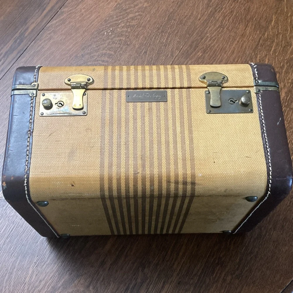 Marshall Fields Antique Train Case Luggage 1940’s?